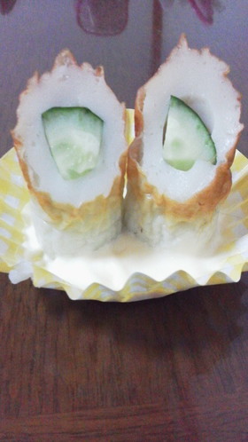 お弁当に♪ちくわきゅうり(マヨを添えて)